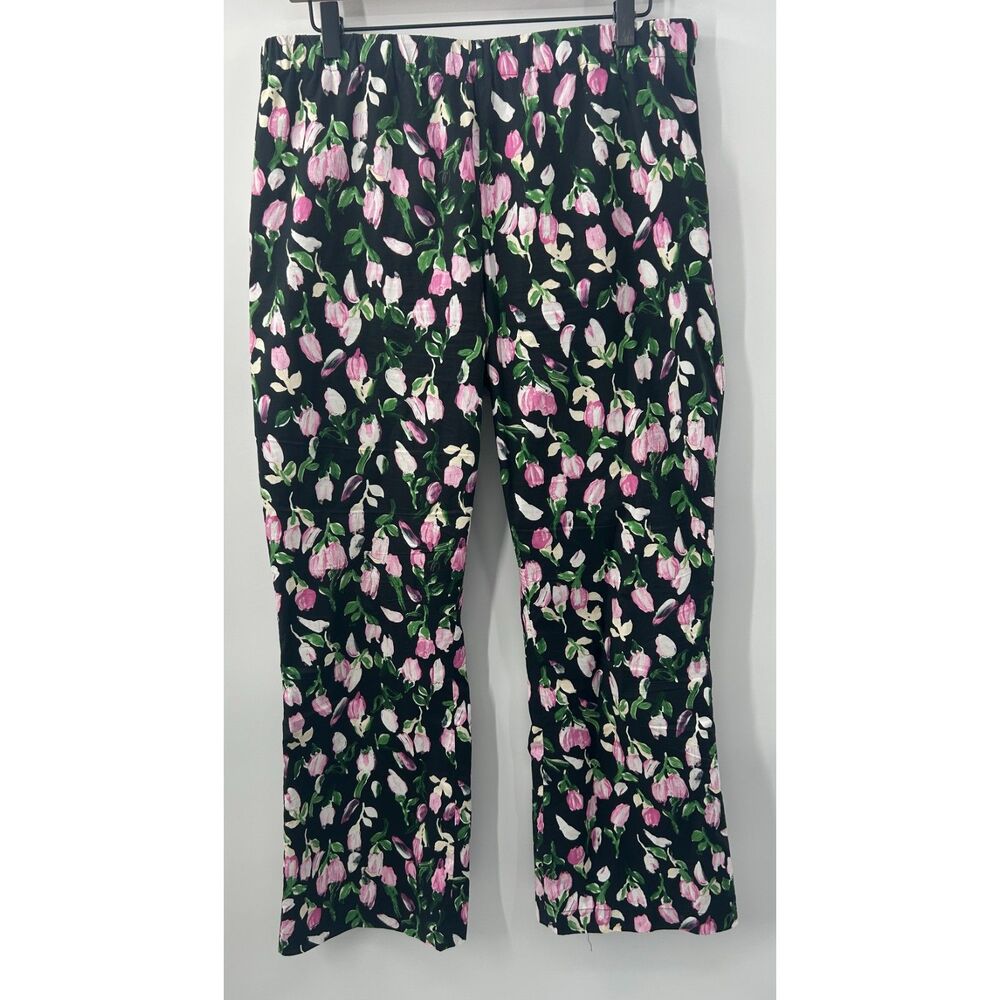 Marni Floral Print Bootcut Leg Pull On Pants Women's Size 46 XL Made in Italy - Picture 7 of 7